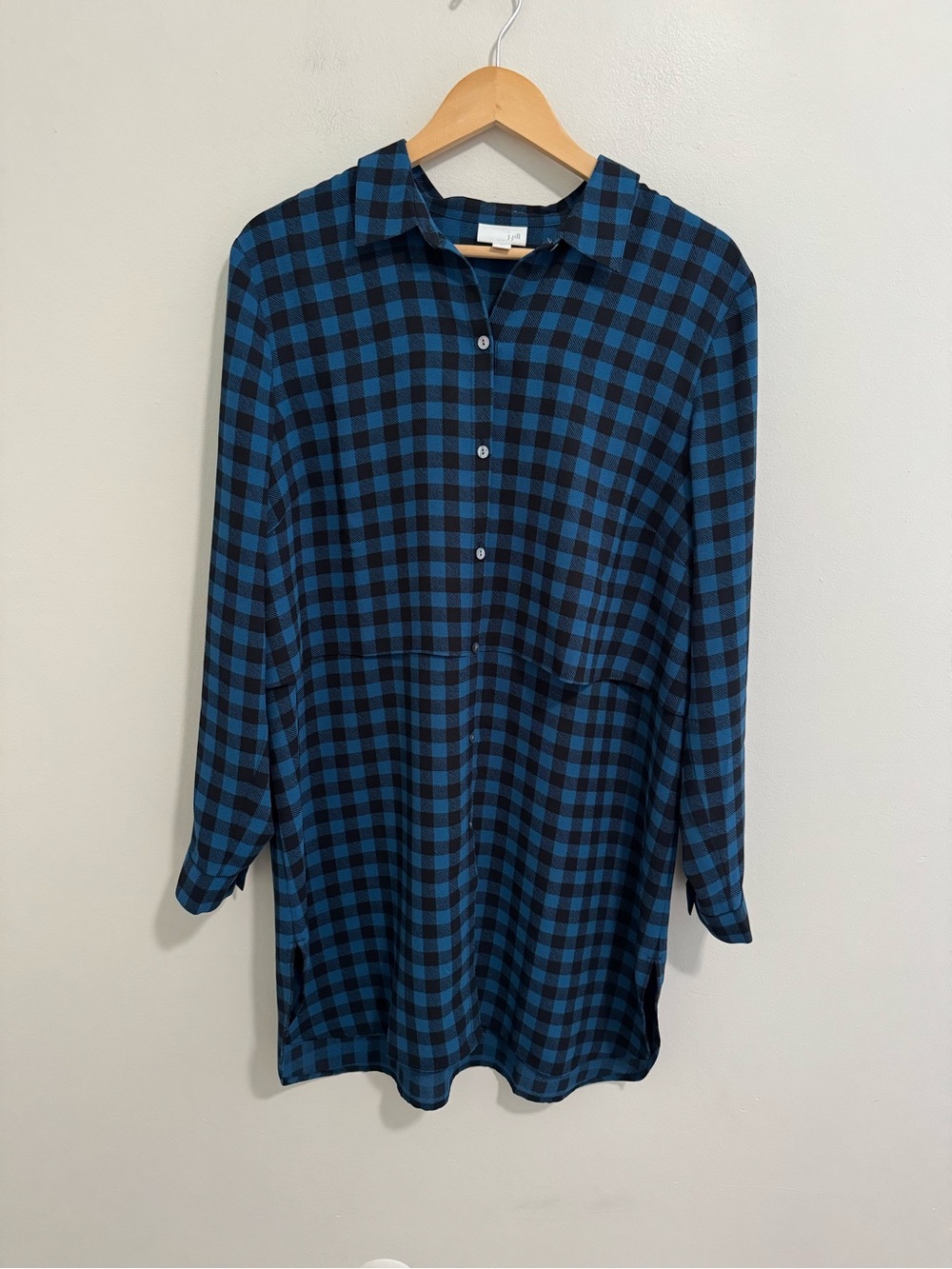 J. Jill Tiered Gingham Print Dress